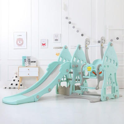 儿童室内婴儿家用多功能滑滑梯 宝宝秋千组合 三合一幼儿园塑料玩具
