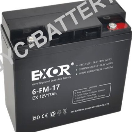 EXOR电池EX17-12埃索蓄电池6-FM-17 阀控式蓄电池12V17AH 安防 电力直流屏用电瓶 储能型