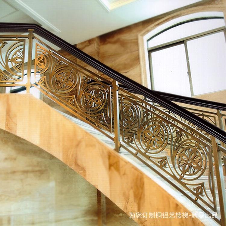 湖州铜艺楼梯扶手符合您高昂的气质图片