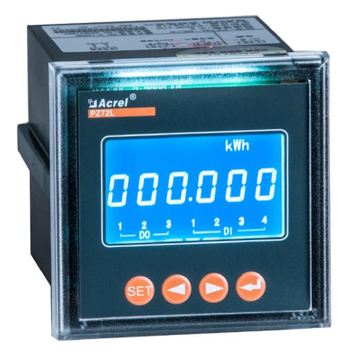 安科瑞 LCD显示 蓝色液晶屏幕 PZ72L-DI/K 2路开关量输入和输出 面板安装 直流电压表