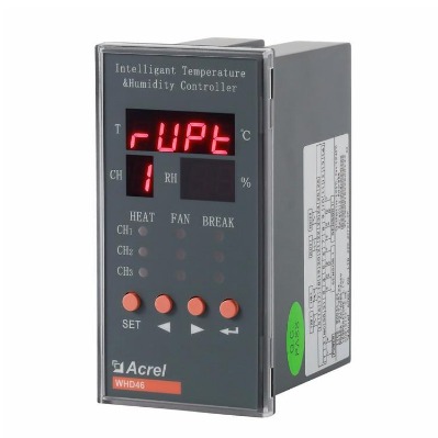 5G通讯基站多回路温湿度控制器   测量显示控制 1路湿度1路湿度  安科瑞可编程温湿度控制器WHD46-11图片