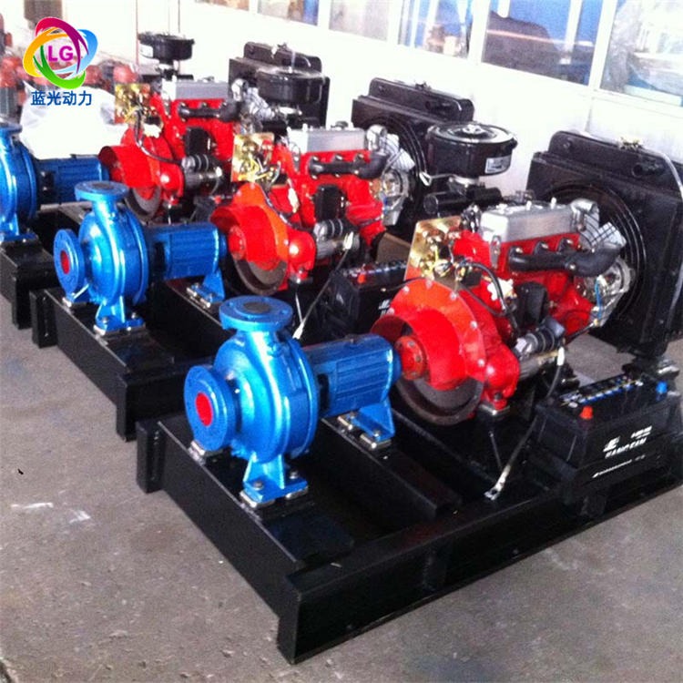 柴油动力消防水泵 LG125-200自动启动高扬程大流量自吸泵图片