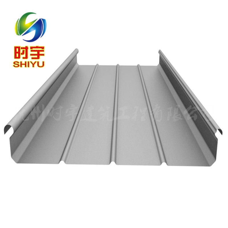65直立锁边金属屋面 时宇厂家生产 0.9mm厚铝镁锰扇形弯弧屋面板