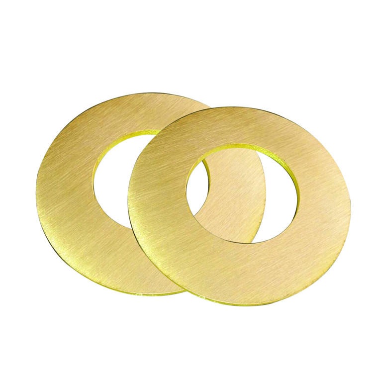 黄铜垫片加工H65圆形黄铜片平垫圈 各种铜片激光切割图片