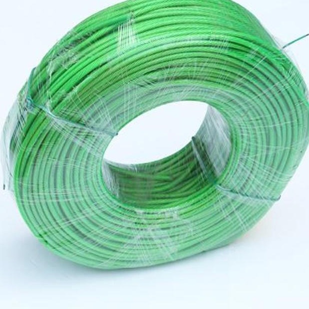 涂塑钢丝绳  包塑钢丝绳  绿色带皮钢丝绳 防水钢丝绳 镀锌钢丝绳  盛金源 HBRQ售后无忧