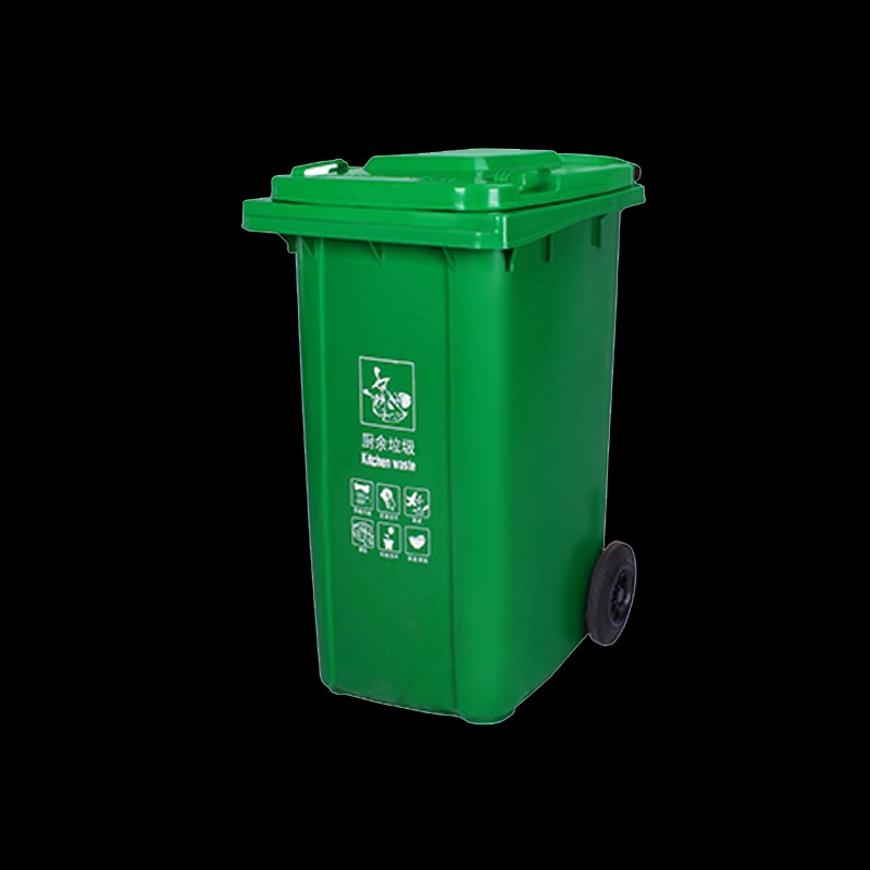 厂家定制干湿垃圾桶 HDPE脚踩100L绿色干湿垃圾桶 现货