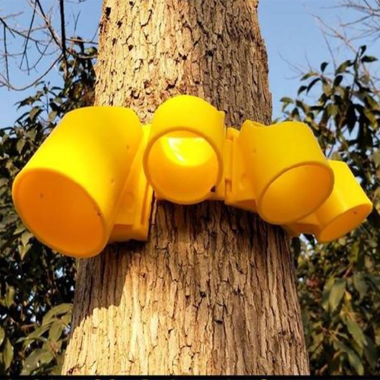 焦作园林树木支撑套杯 耐腐蚀 黄色塑料树木支撑套杯 一匡加工定制
