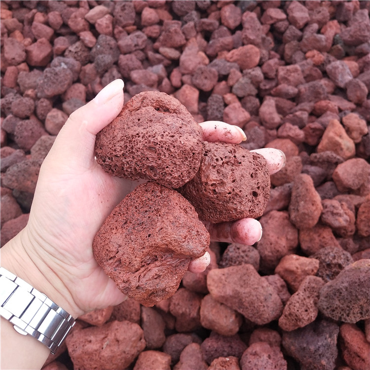 台州栽培基质红色火山石 本格园林造景火山岩