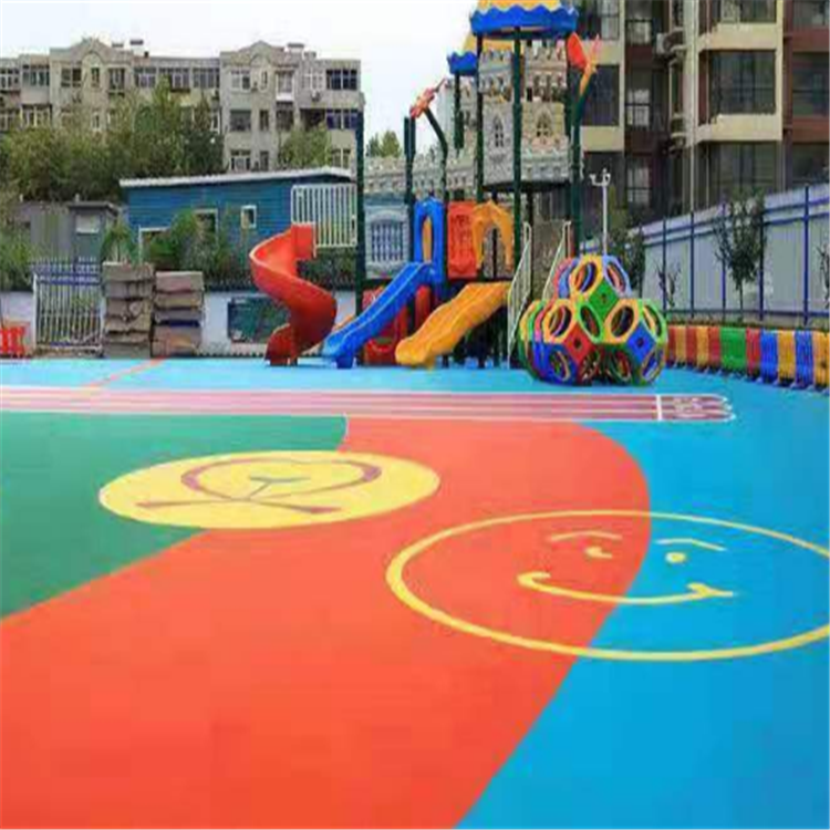 江苏无锡彩色塑胶地面 epdm彩色橡胶地面 幼儿园EPDM路面施工