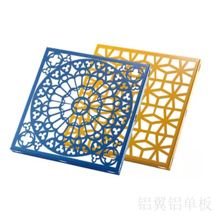 卍字镂空铝板样品 汕尾打孔铝单板 铝板冲孔网批发
