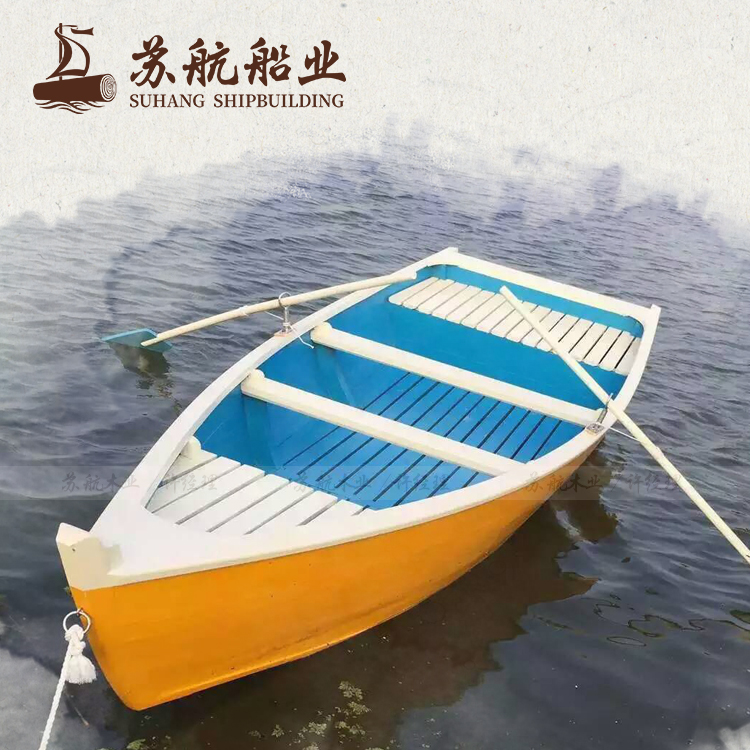 苏航厂家供应木制摇橹手划船 休闲观光船 小型观光游船