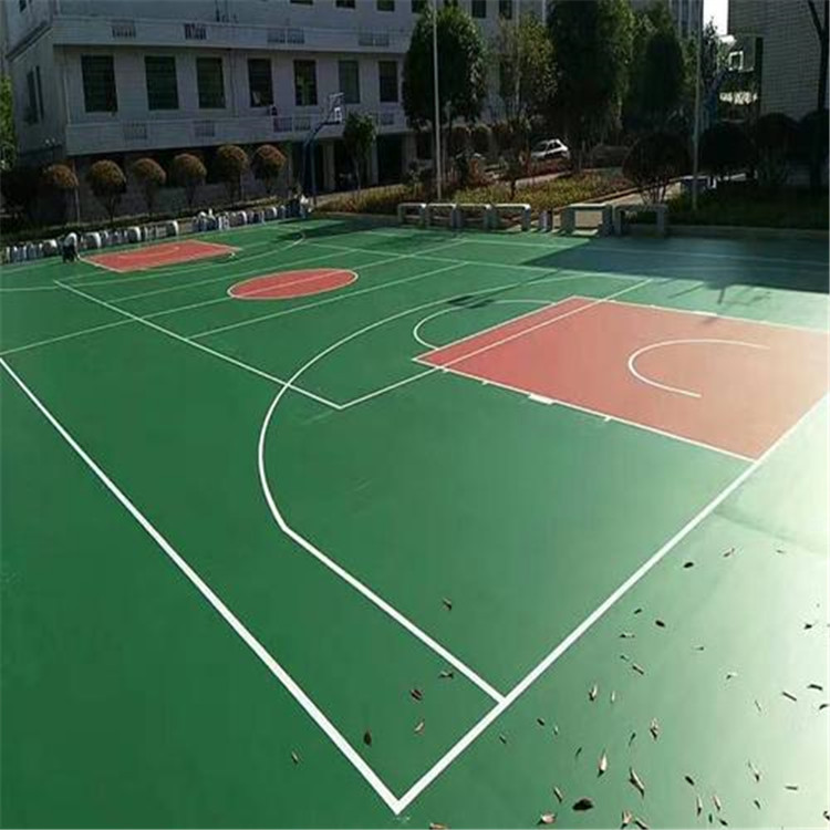 硅pu地面 塑胶球场运动篮球场 塑胶硅pu球场材料