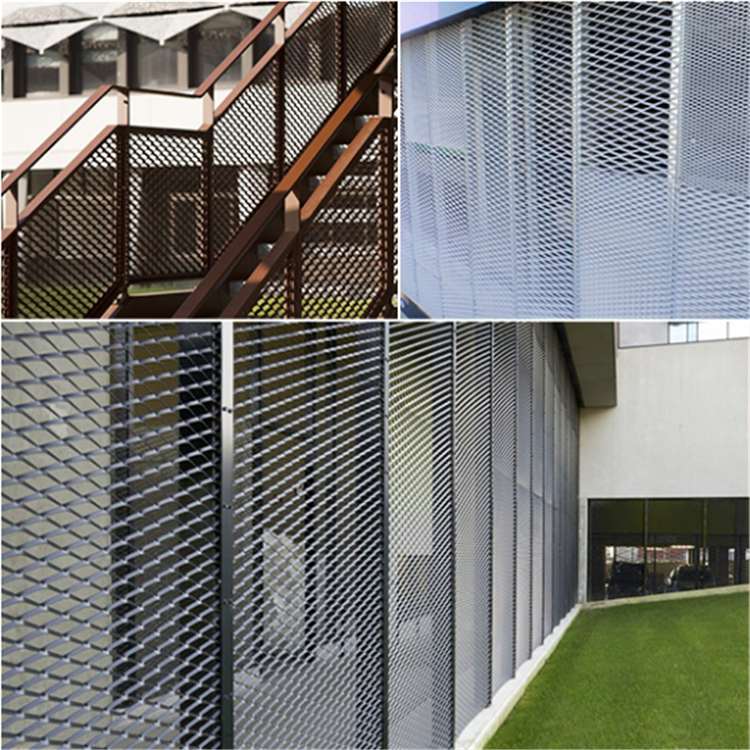 兴海金属扩张网装饰幕墙 吊顶铝单板网直销 铝板装饰网