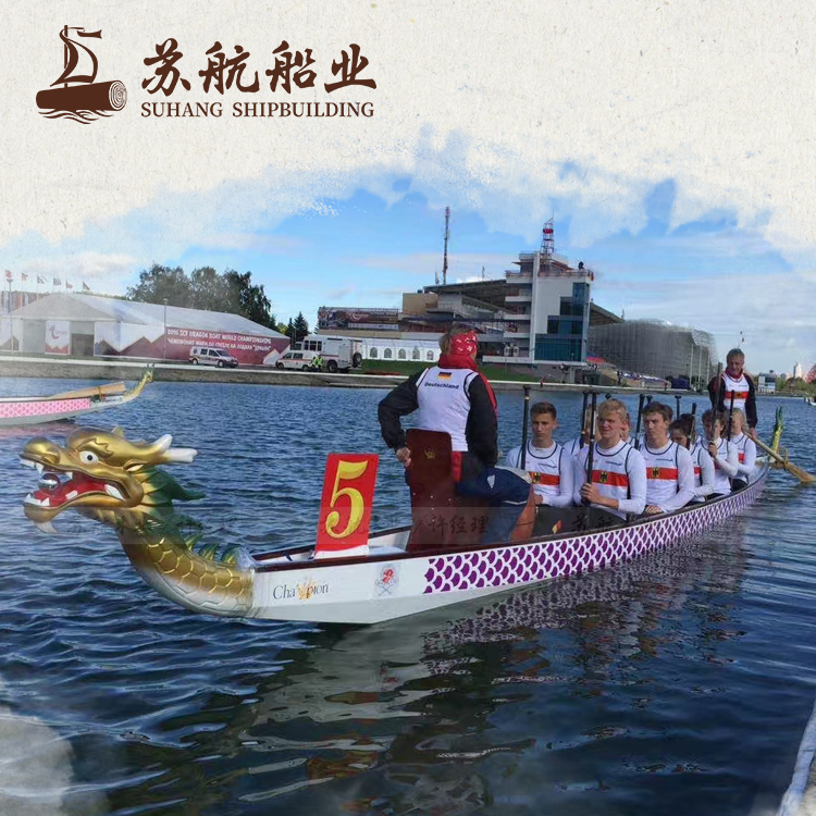 苏航出售32人木制雕塑龙舟 产地订制22龙舟 CDBF手划龙舟船