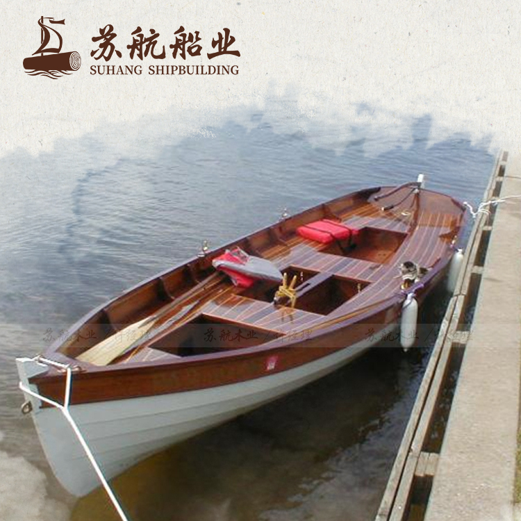 苏航厂家现代欧式观光船 手划旅游船 装饰手划木船