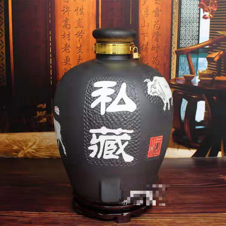 三斤景德镇泡酒陶瓷瓶 仿古造型陶瓷酒瓶 亮丽陶瓷瓶制造品牌商