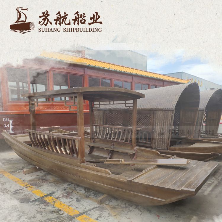 厂家供应木质吃饭船 水上饭店 小型餐饮船