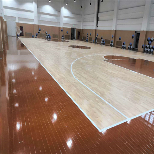 双鑫体育供应 实木篮球馆木地板  库存现货篮球地板翻新