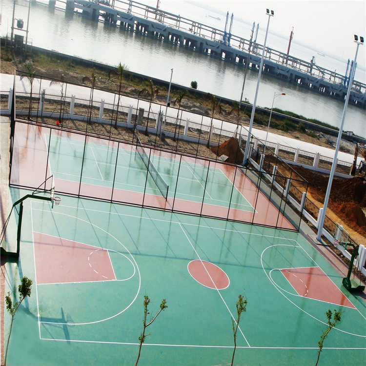 球场弹性地面 硅pu篮球场厂家 弹性酸篮球场施工