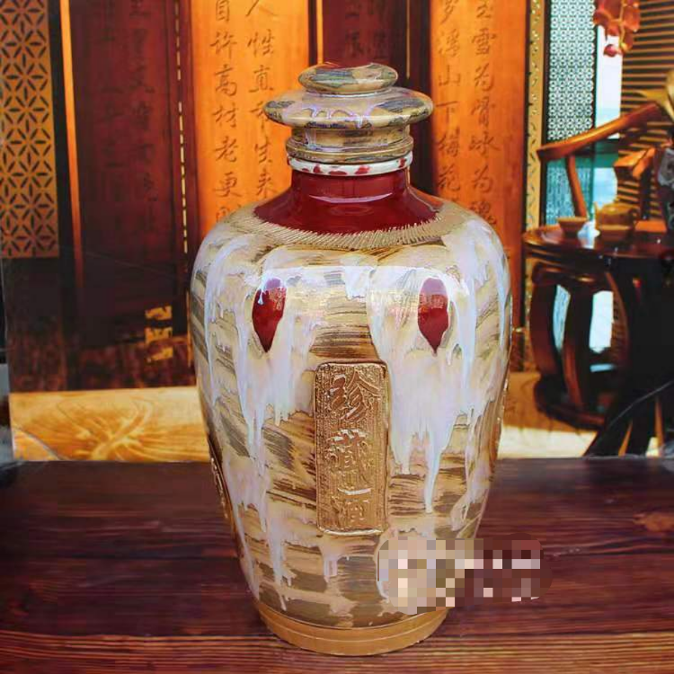景德镇复古陶瓷酒坛 仿古造型陶瓷酒瓶 亮丽陶瓷酒瓶厂家定做