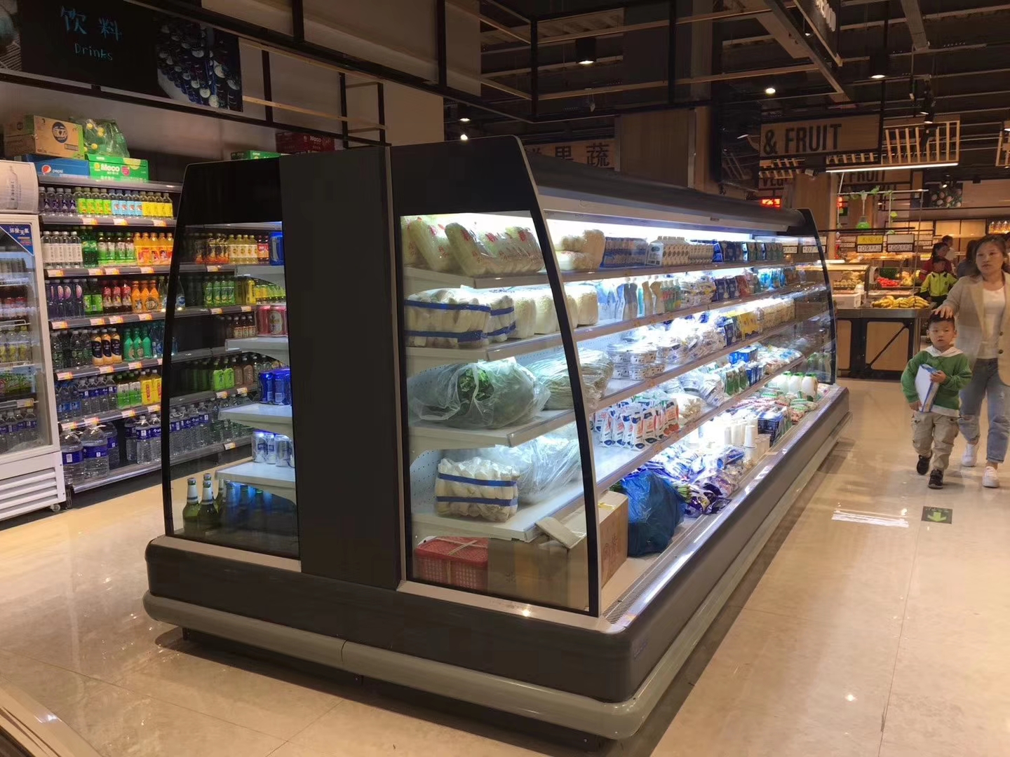 立式商用冰箱冰柜午餐肉制品展示柜风冷展示柜商用生鲜超市未来雪