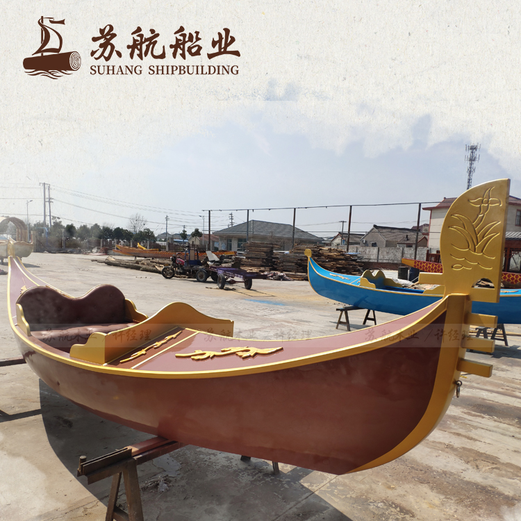 苏航源头厂家欧式手划船 豪华款贡多拉 公园景观船图片