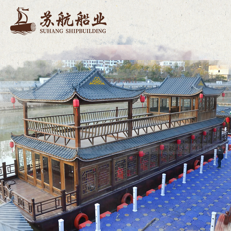苏航画舫船制造厂 大型画舫 公园观光船 观光餐饮船