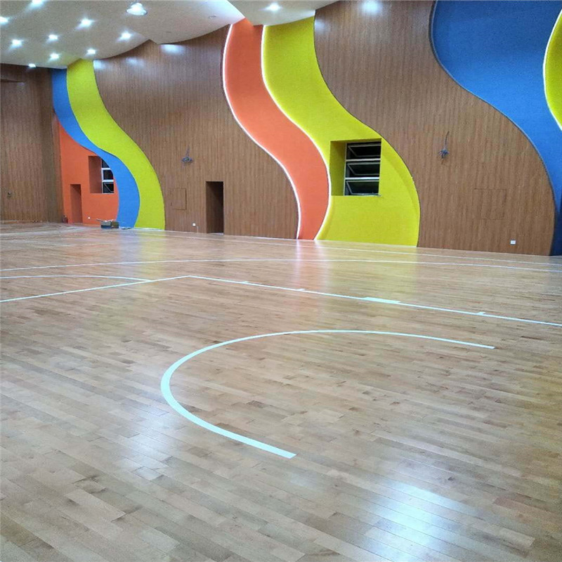 运动木地板上门安装 篮球运动木地板安装  羽毛球地板双龙骨体育木地板