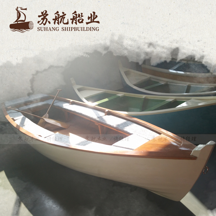 苏航厂家直销木制摇橹手划船 农家乐木船手划船 小型观光游船