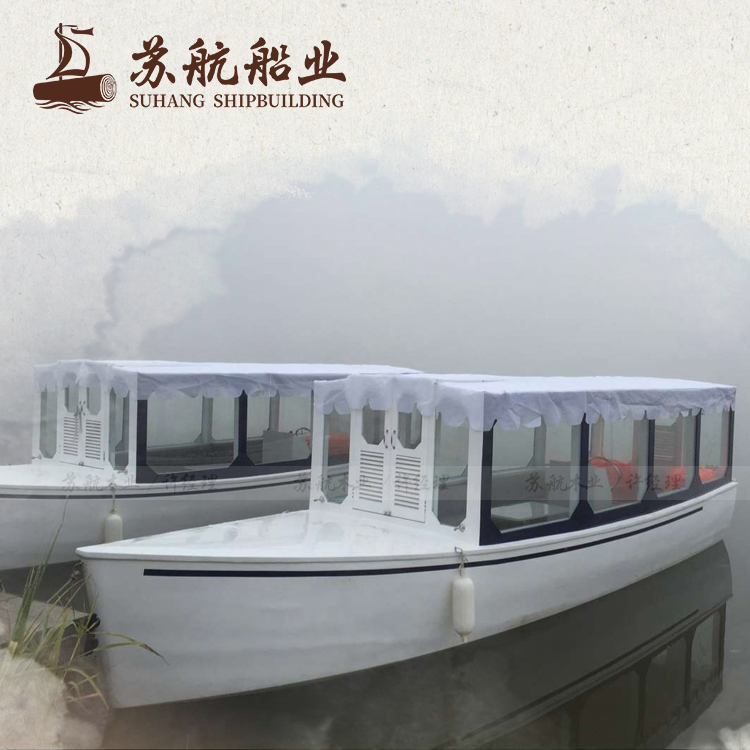 苏航出售公园电动观光船 户外观光木船 装饰手划木船