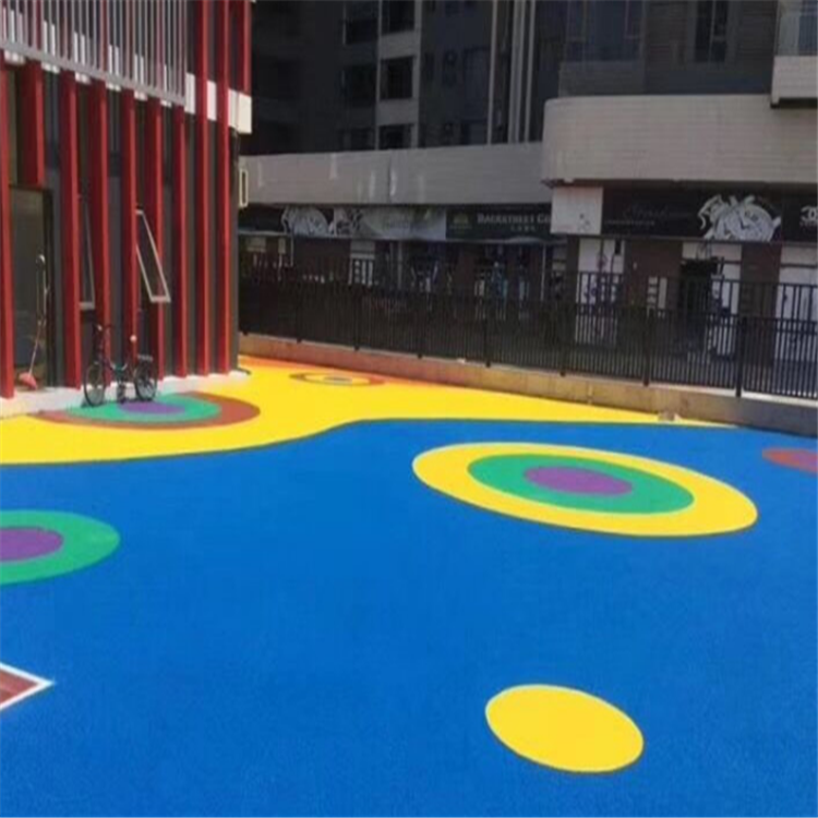 幼儿园彩色地面 epdm彩色橡胶地面 幼儿园彩虹跑道