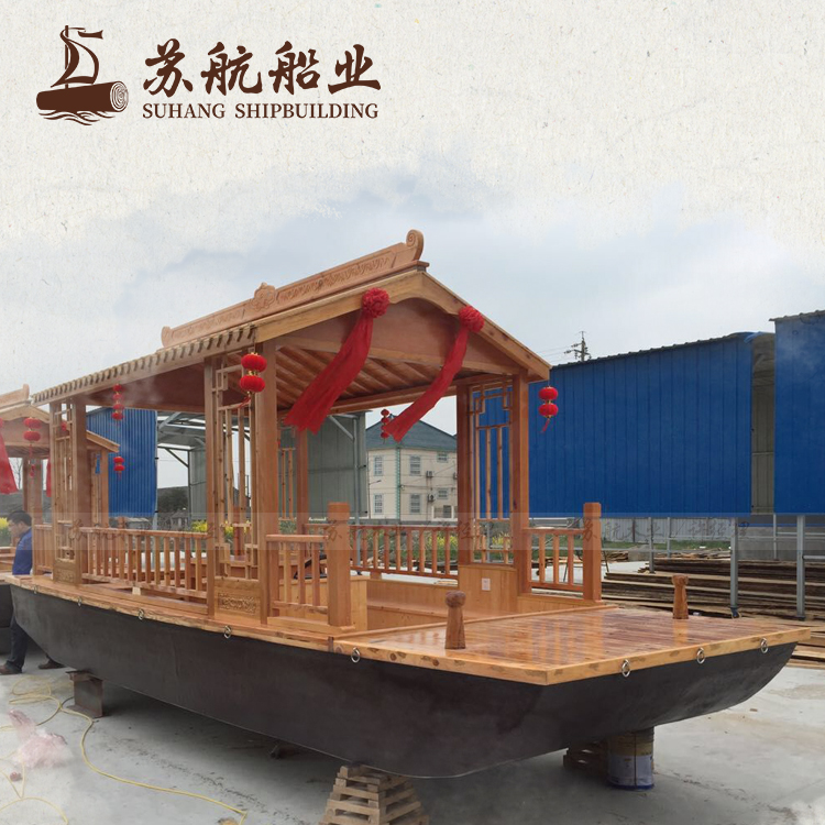 苏航出售电动木船 休闲观光船 景区公园游船