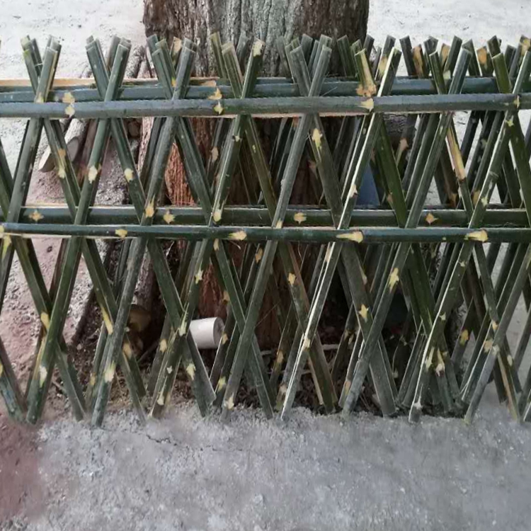 白银竹子护栏 绿化栅栏防竹防木栏杆