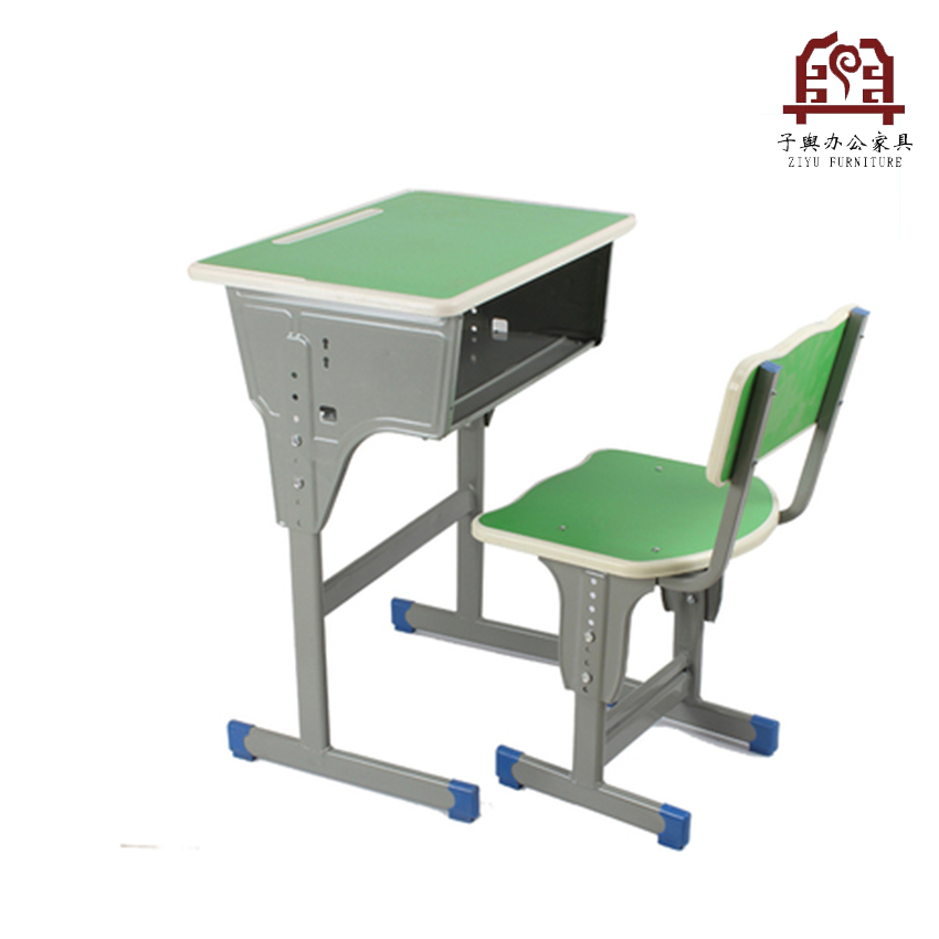 上海培训班课桌椅双人课桌椅中学生课桌椅厂家直供子舆家具图片