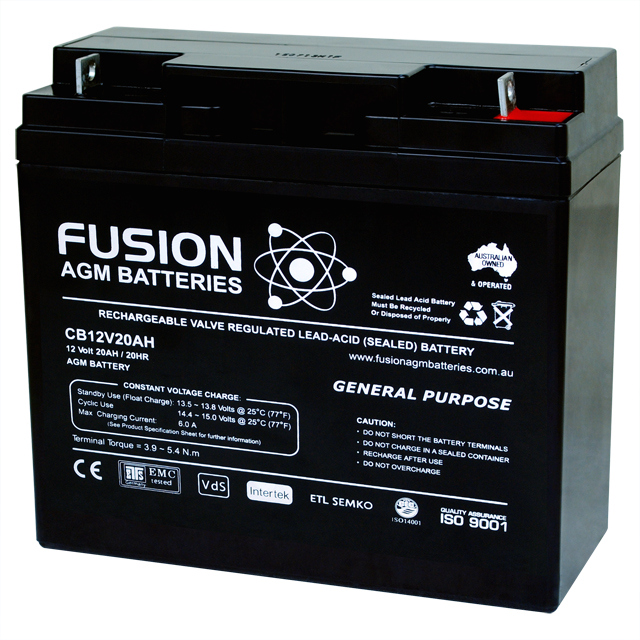 澳大利亚进口Fusion蓄电池CB12V18AH报价工厂发货