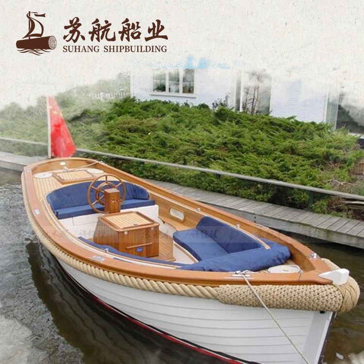 苏航定制欧式手划船 休闲观光船 装饰木船