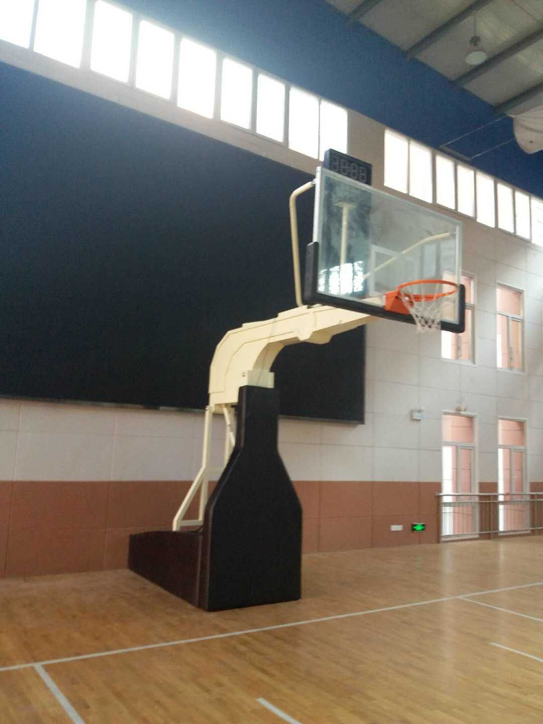 广东晶康牌配置钢化玻璃篮板固定式篮球架价格实惠