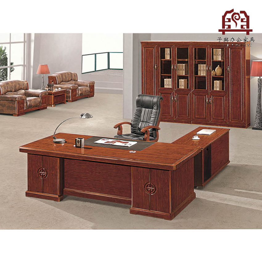 上海办公桌实木大班台实木老板桌厂家直销子舆家具
