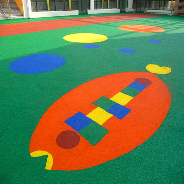 彩色安全地点 球场塑胶地面 彩色epdm塑胶地面