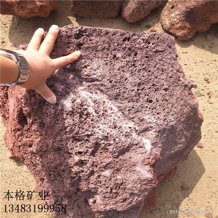 普洱铺面火山石 本格种植兰花用红色火山石3-6mm