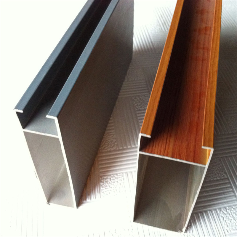 大型食堂木纹型材铝方管规格表,铝方通