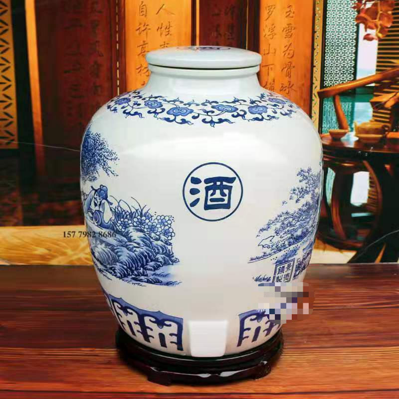仿古造型陶瓷瓶 三斤装陶瓷如意瓶 亮丽陶瓷瓶生产商供应