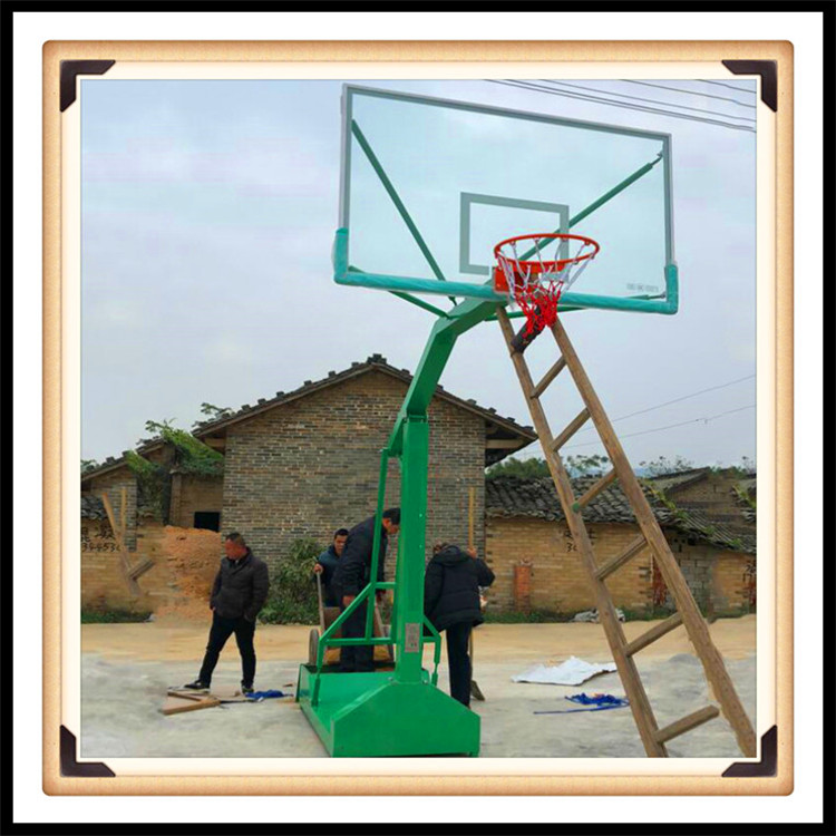 安徽淮南,移动箱式篮球架,手动液压篮球架,中小学篮球架