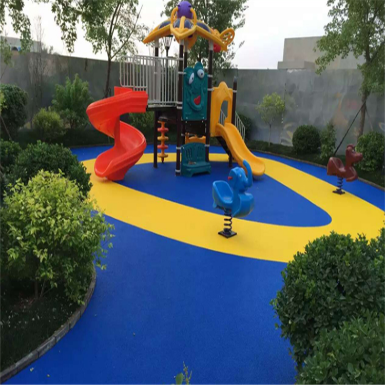 黑龙江双鸭山彩色塑胶地面 彩色地面 幼儿园彩虹跑道
