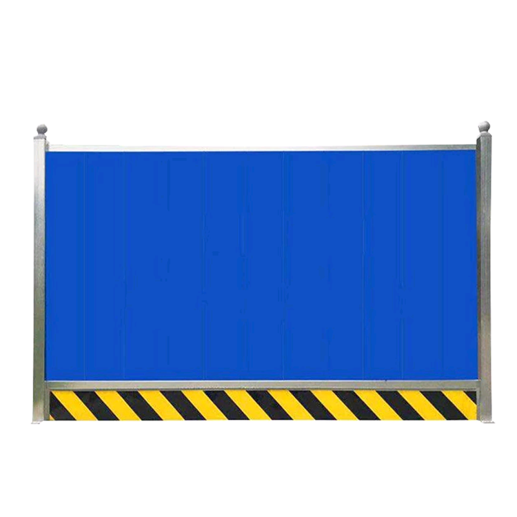 蓝色工地围挡 安平百瑞 彩钢板围 挡工程蓝色彩钢板围挡图片