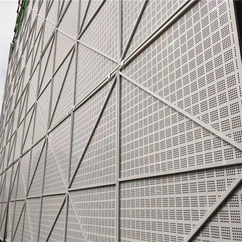 亚奇密目冲孔板钢网片 外墙施工爬架防护网 灰色安全爬架网现货