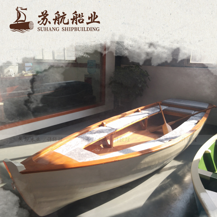 苏航牌景区手划船 户外观光木船 装饰手划木船