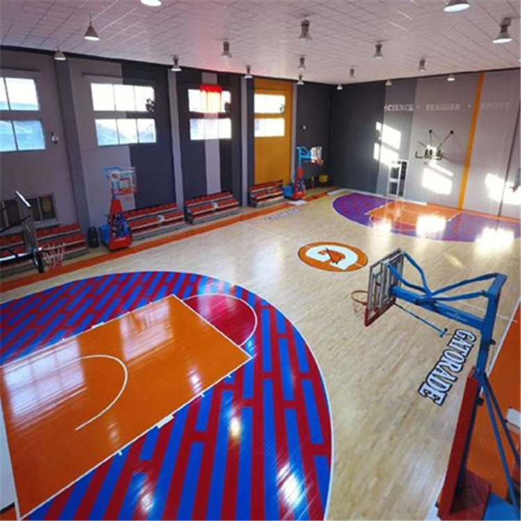 双鑫体育 学校专用运动木地板 篮球馆柞木地板 柞木运动木地板
