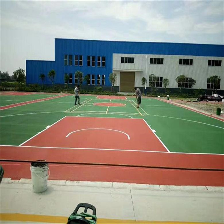 硅pu塑胶篮球场 塑胶球场运动篮球场 丙烯酸网球场地坪